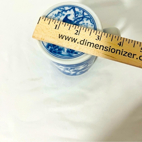 Porcelain Asian Chinese Coffee Mug Tea Cup With Lid, with Strainer Dragon Design - Picture 9 of 9